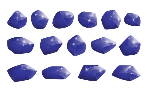 istock Crystals and natural minerals collection. Cartoon Magic Gemstones set. Game assets. vector illustration 1467749172