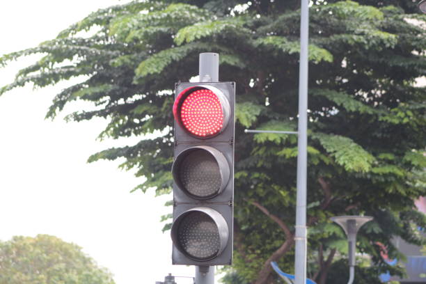 istock Pedestrian crossing traffic lights in use. 1467750188