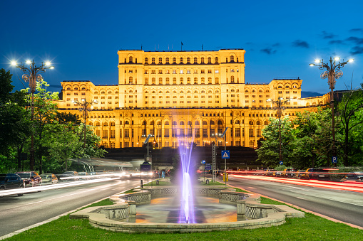 The Palace of the Parliament in Bucharest, Romania is the 2nd largest administrative building in the world.