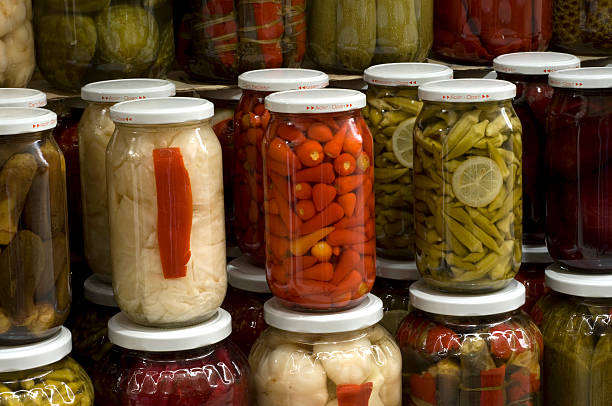 istock Jars of various pickled vegetables 146775392