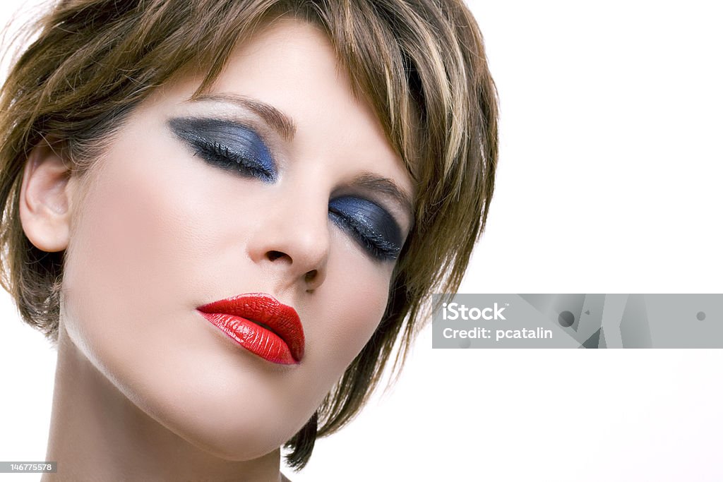 Гламур макияжа - Стоковые фото Блестящий роялти-фри