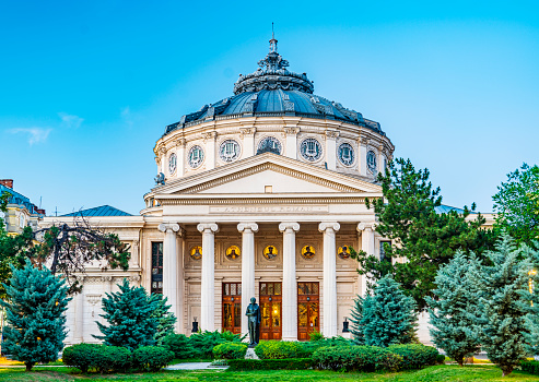 The Romanian Athenaeum is a concert hall that opened in 1888 in Bucharest, Romania.