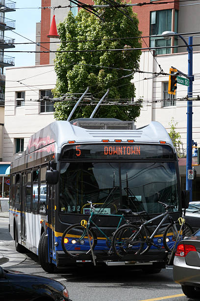 istock Bus with bike rack 146775797