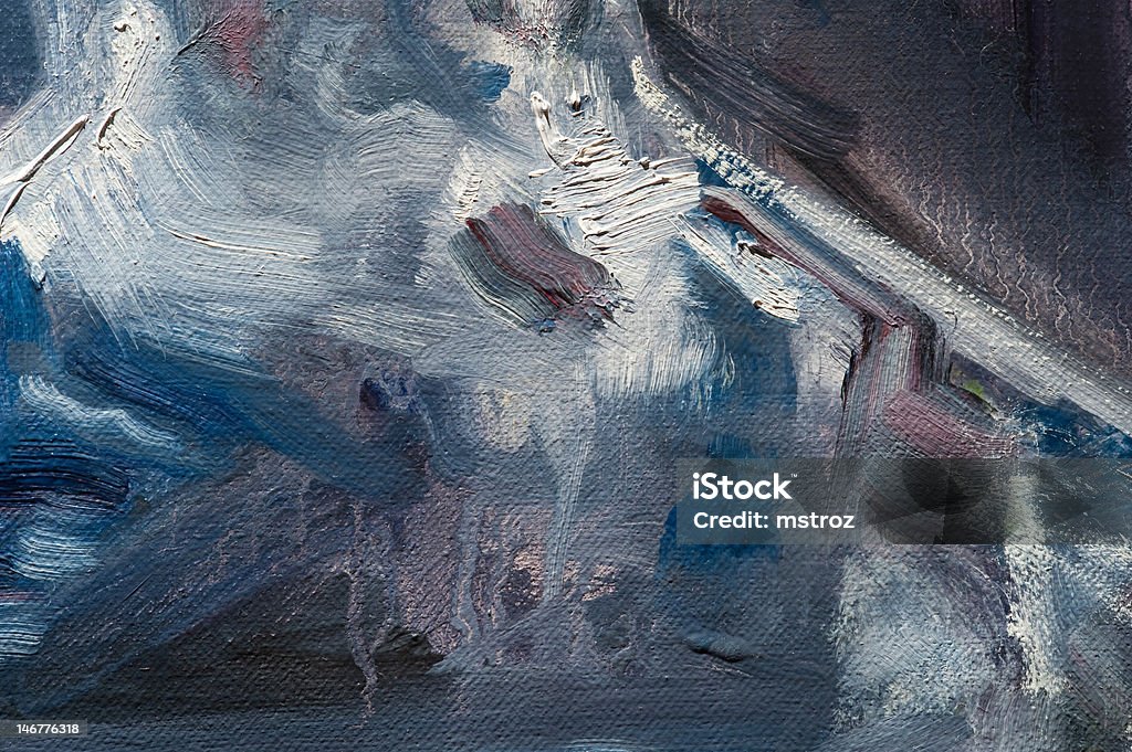 Makro von Lila, Blau und Weiß Ölmalerei - Lizenzfrei Abstrakt Stock-Illustration