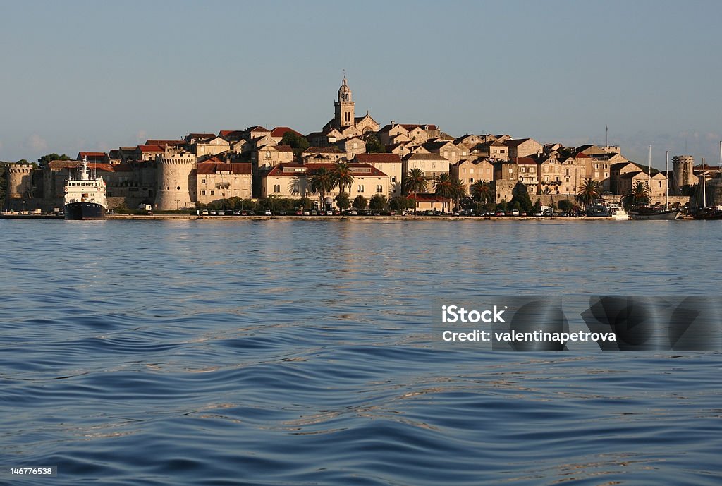 Corcula island cidade da Croácia - Foto de stock de Antigo royalty-free