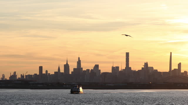 City Skyline Ferry Boat