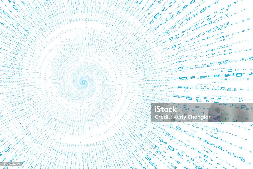 Big Data Visualization Analysis Technology Abstract Binary Code ...