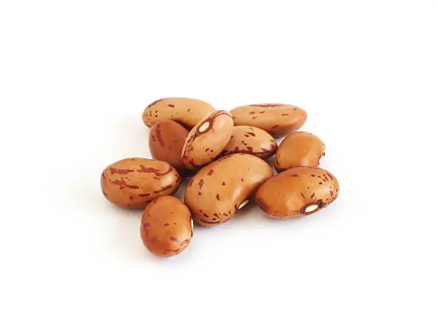 Pinto beans isolated over white background