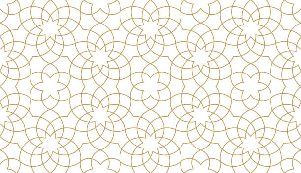 Seamless geometric pattern in authentic arabian style Seamless geometric pattern in authentic arabian style. Vector illustration arabesque position stock illustrations