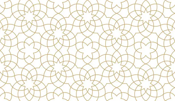 Vector illustration of Seamless geometric pattern in authentic arabian style