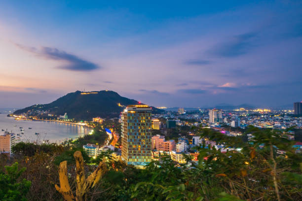 istock Vung Tau city aerial view at night 1467770186