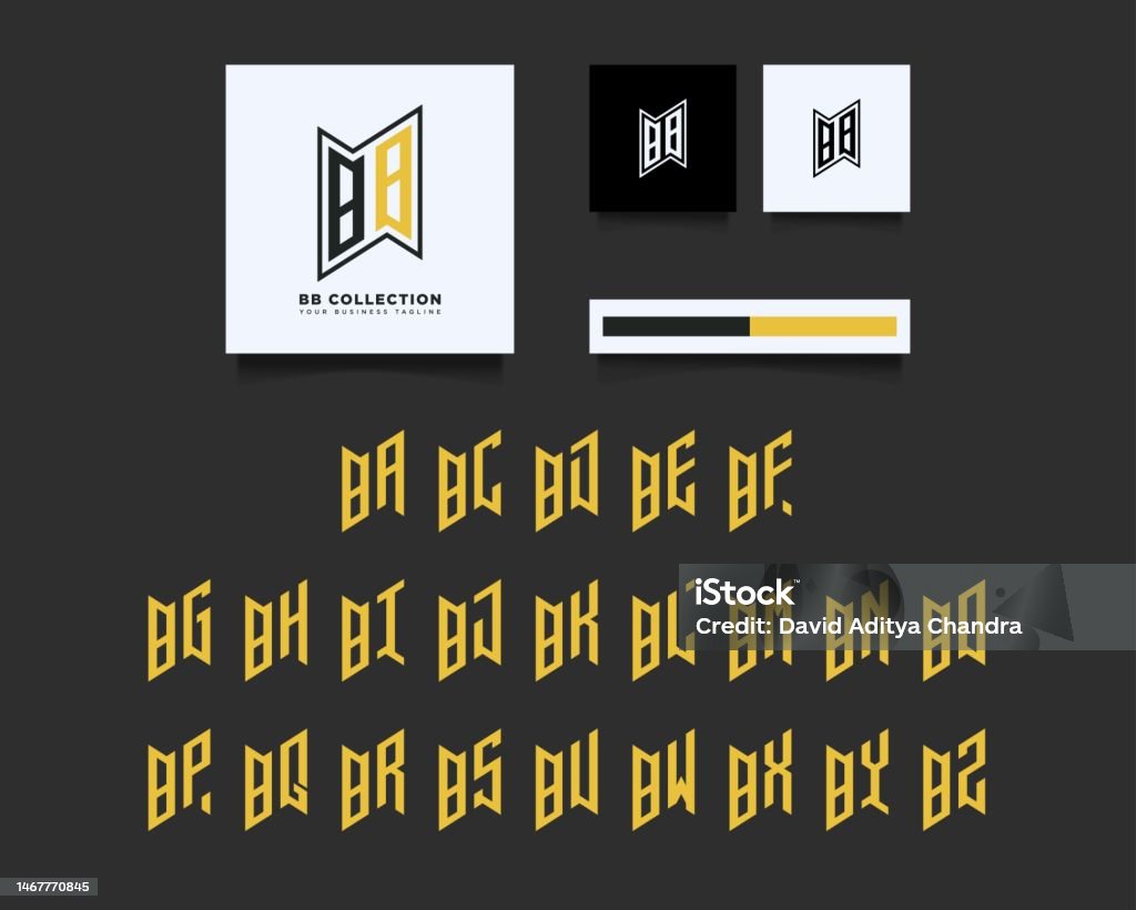 Bb Monogram Design Bb Monogram Logo Bundle Stock Illustration - Download Image Now ...