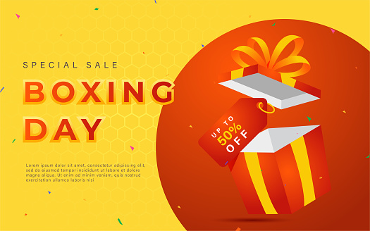 Boxing day sale background