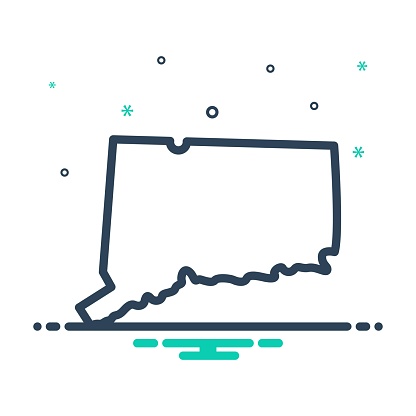 Icon for connecticut, map, country, outline, border, nation, region
