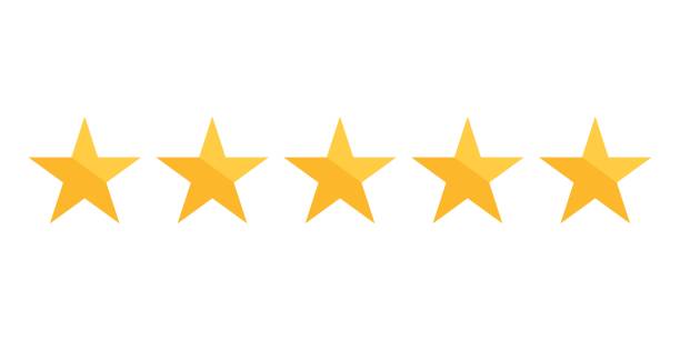 istock Five stars icon in flat style. Customer product rating vector illustration on isolated background. Review feedback sign business concept. 1467782267