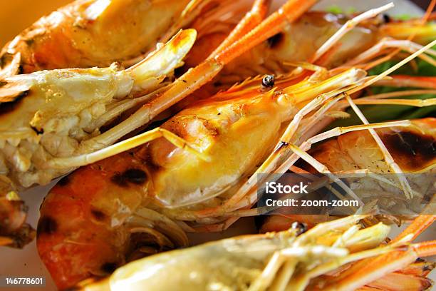 Grilled Shrimps Stock Photo - Download Image Now - Appetizer, Close-up, Cooked