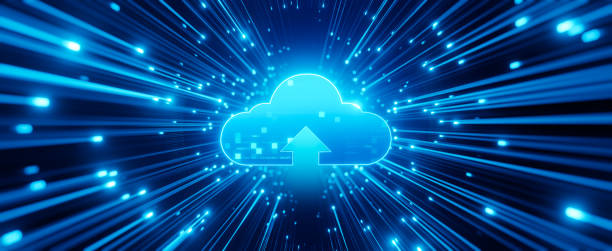 istock Internet speed lines point towards the hammer which represents the symbol of cloud computing. 1467790943