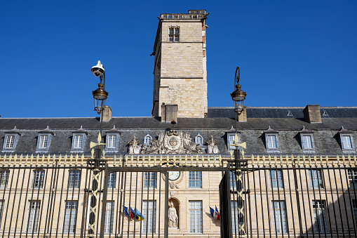 Roof of city hall in Dijon city, France