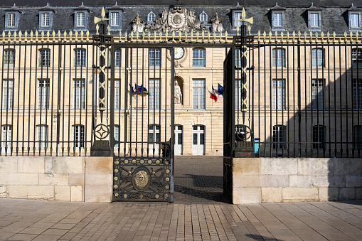 Entrance of city hall in Dijon city, France