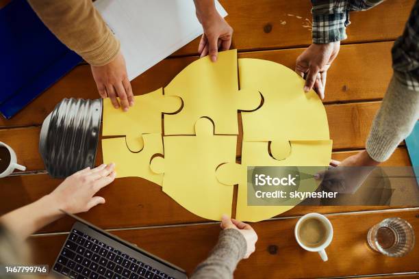 Creating Ideas In Team Stock Photo - Download Image Now - Teamwork, Marketing, Strategy