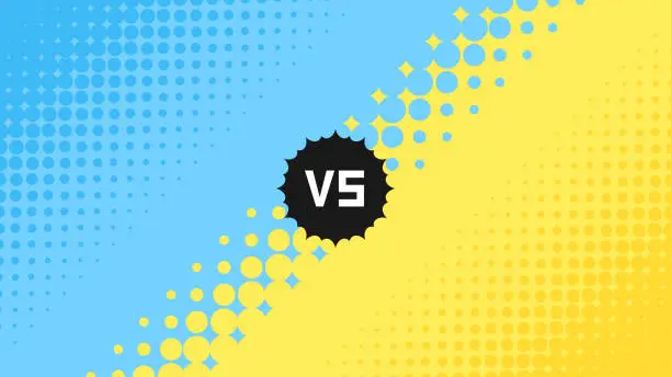 Vector illustration of Illustration of light blue and yellow battle background