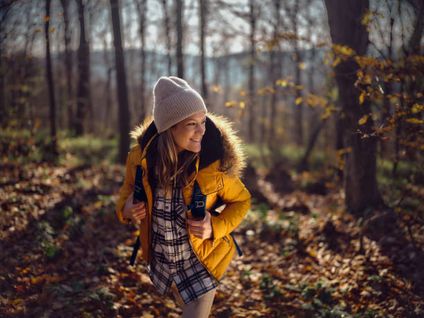 istock Autumn hiking in the woods! 1467800568