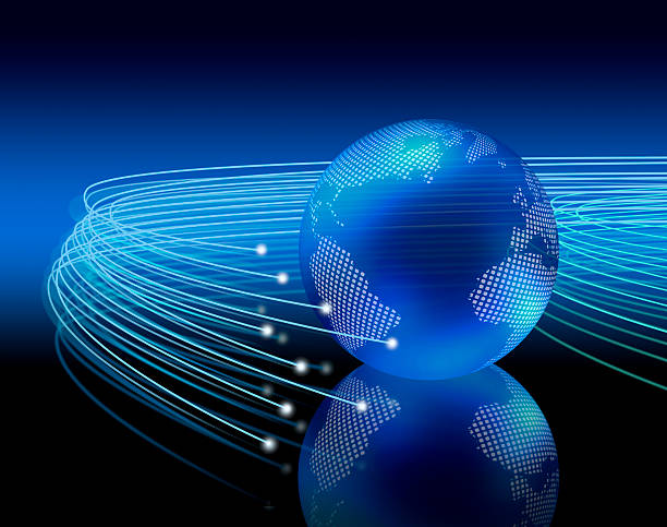 istock Optical fibres around earth 146780171