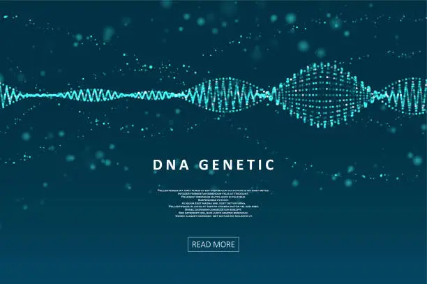 Vector illustration of Futuristic DNA concept structure illustration