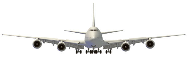 istock Aircraft 3D rendering airplane on white background 1467803526