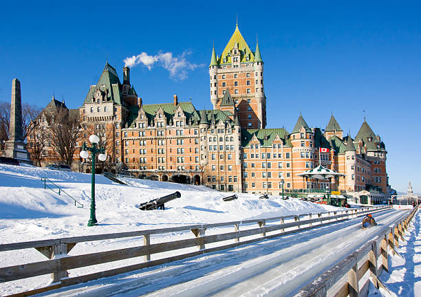 istock Chateau Frontenac in winter, slide path, Quebec City 146780392