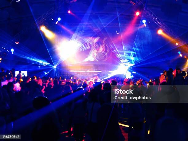 Motion Blur Of Dancing People In A Disco Stock Photo - Download Image Now - Nightclub, Disco Dancing, Night