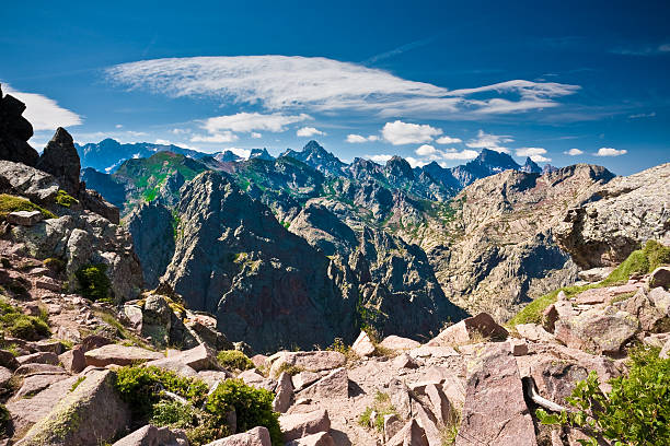 odważny szczyty corsican góry (gr20 - worry stones zdjęcia i obrazy z banku zdjęć
