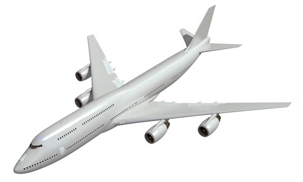 istock Aircraft 3D rendering airplane on white background 1467809279