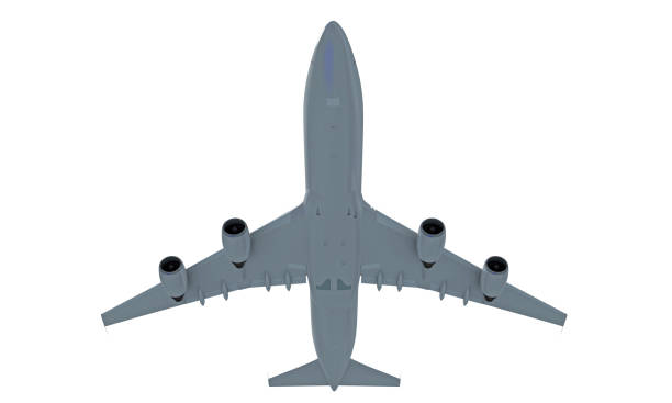 istock Aircraft 3D rendering airplane on white background 1467809303
