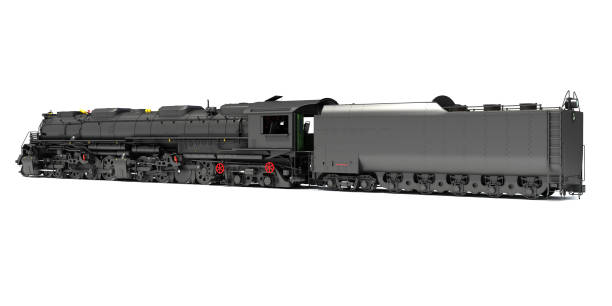 istock Steam Locomotive Train 3D rendering on white background 1467809577