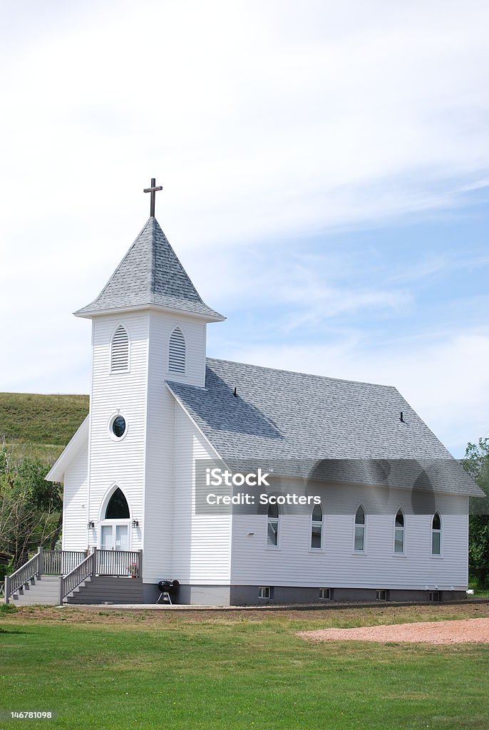 Kirche grasbewachsenen Butte North Dakota - Lizenzfrei Bauwerk Stock-Foto