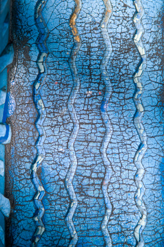 Blue Tire in Close up view