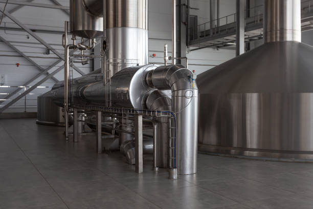 istock Interior view of plant workshop with fermentation tanks. 1467813350