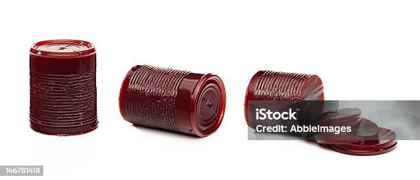 Canned Jelly Cranberry Sauce Removed From The Can Stock Photo - Download Image Now - Cranberry Sauce, Can, Cranberry