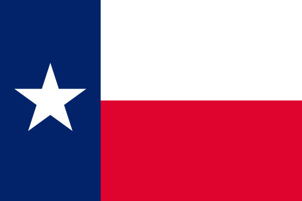 flaga teksasu, grafika zjednoczonej ameryki, projekt ilustracji wektorowej patriotycznej w kolorze izolowanym - texas state flag stock illustrations