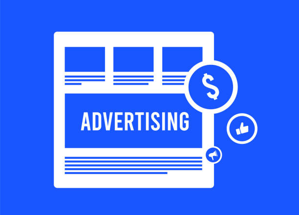 istock Programmatic and native ads concept for online advertising. Digital media banner block on website, media promotion through online channels. Digital marketing strategies, online advertising campaigns 1467817349