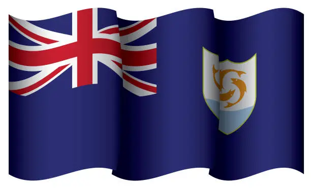 Vector illustration of Flag of Anguilla