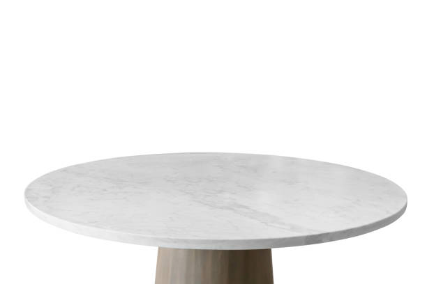 istock White marble stone table top isolated on white background for product display 1467829883