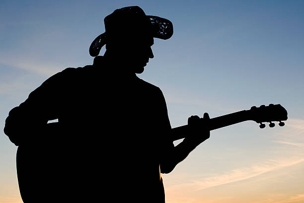 istock Country Guitarist Silhouette 146783581