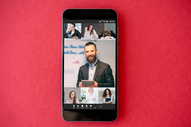 istock online presentation video chat business team phone 1467836622