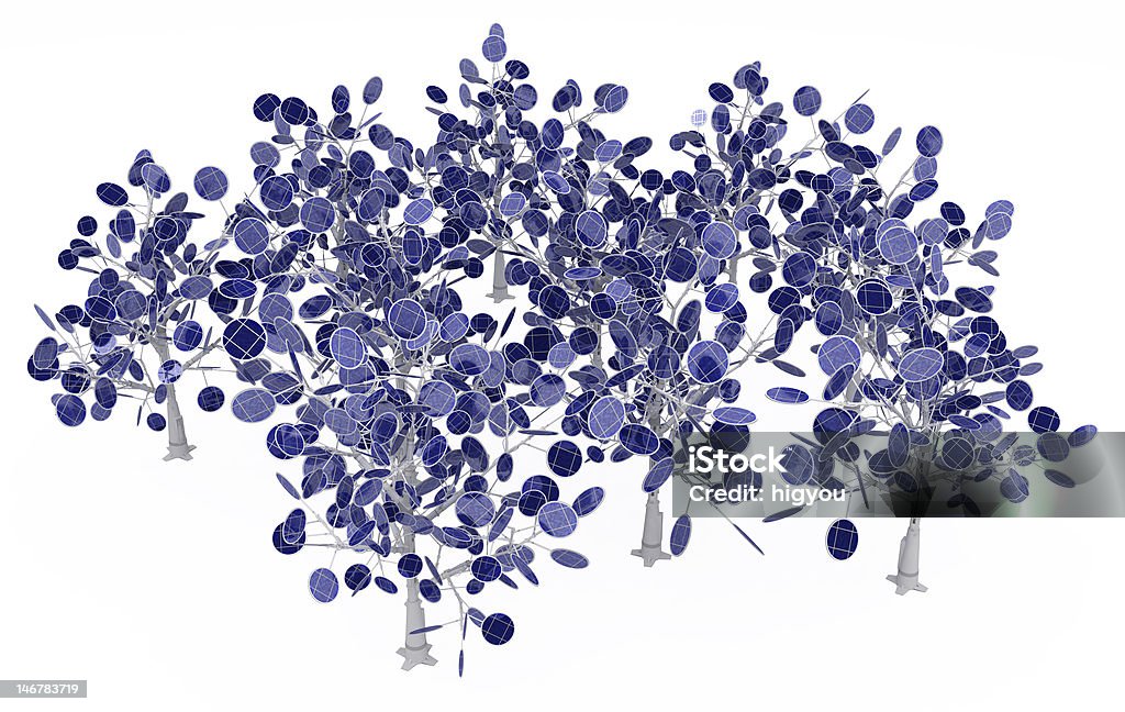 Celle solari alberi - Foto stock royalty-free di Albero