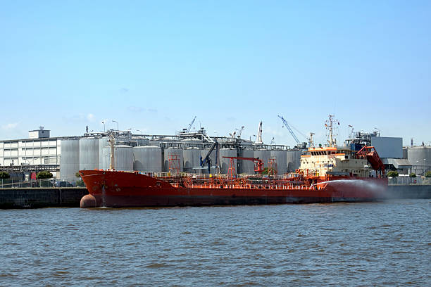 istock Oil tanker in harbour 146783792