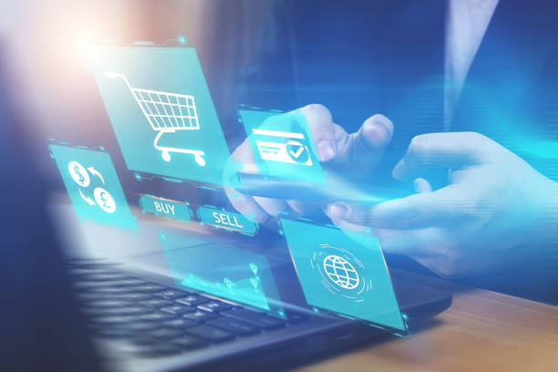 istock Businessman using computer and mobile applications for investment sale transaction online 1467838971