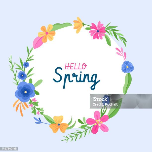 Spring Flower Frame Stock Illustration - Download Image Now - Blossom ...