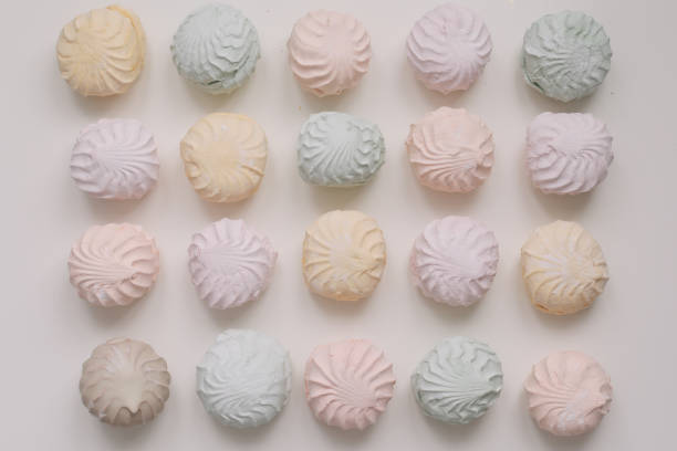 candy pastel coloured marshmallow sweets pattern texture background. - 11992 imagens e fotografias de stock